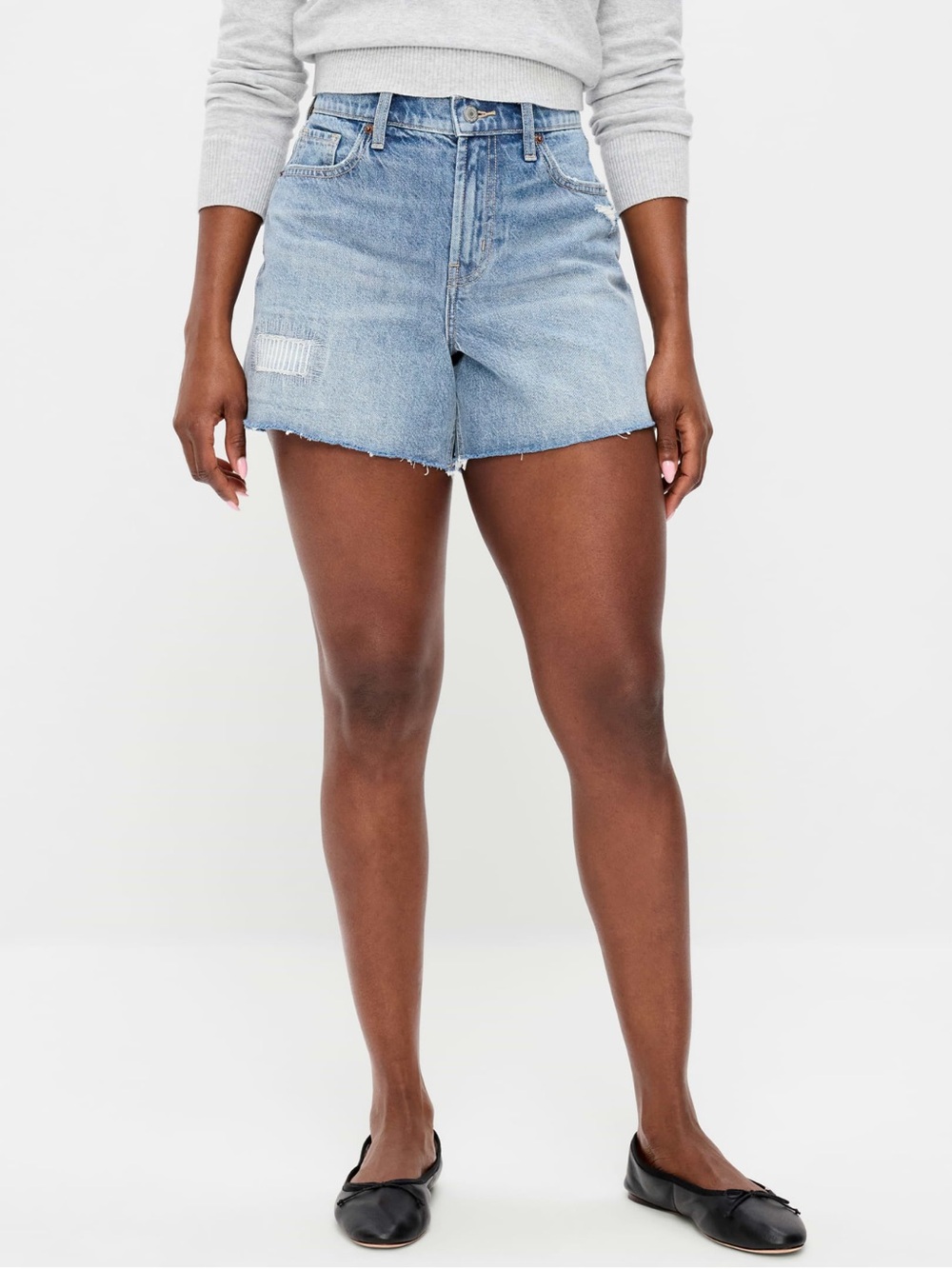 Old Navy Light Blue High-Rise Denim Shorts